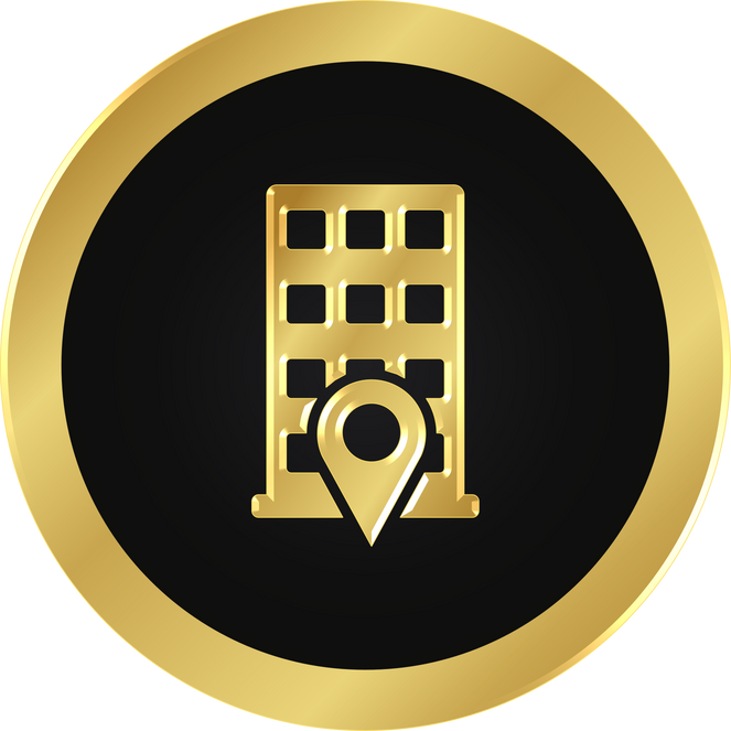 Gold Office Location Icon